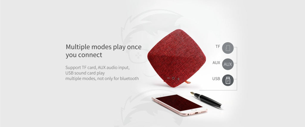 Joyroom M03 Portable Fabric Design Bluetooth Stereo Speaker with Built-in MIC Joyroom M03 Portable Fabric Design Bluetooth Stereo Speaker with Built-in MIC